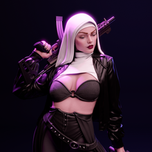 Load image into Gallery viewer, Paintable Figure - Gun Nun