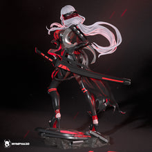 Load image into Gallery viewer, figurine a peindre, figurine femme cybersamurai