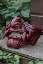 Charger l'image dans la galerie, Masque mempo, masque Oni, masque mempo oni, masque samouraï, cosplay samouraï, cosplay Oni, masque démon japonais