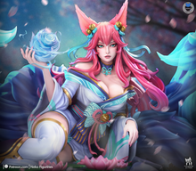 Load image into Gallery viewer, figurine ahri league of legends, figurine LOL, figurine a peindre, kitsune, figurine de collection