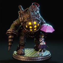 Load image into Gallery viewer, figurine a peindre, figurine bioshock, figurine de collection, figurine big daddy little sister