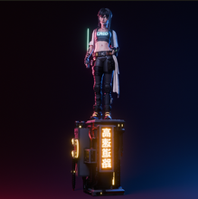 Load image into Gallery viewer, figurine cyber samurai, cyberpunk, neon, figurine a peindre, figurine de collection