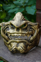 Charger l'image dans la galerie, Masque mempo, masque Oni, masque mempo oni, masque samouraï, cosplay samouraï, cosplay Oni, masque démon japonais