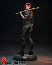 Load image into Gallery viewer, figurine a peindre, figurine V cyberpunk, samuraï, Jackie Wells