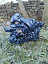 Charger l'image dans la galerie, masque japonais, masque samouraï, oni, kitsune, masque hannya, samurai mask, japanese mask, japon, japan, manga, anime, demon slayer, naruto, cosplay, Daëlys Art