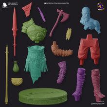 Charger l'image dans la galerie, figurine kratos, figurine god of war, atreus, figurine a peindre