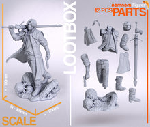 Load image into Gallery viewer, Figurine Dante, dante devil may cry, devil may cry, figurine a peindre