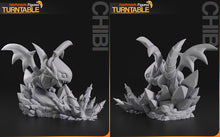 Charger l'image dans la galerie, dragon blanc aux yeux bleus, yu gi oh, figurine a peindre, figurine chibi dragon