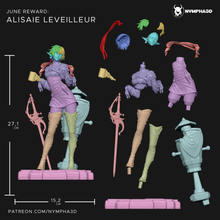 Load image into Gallery viewer, figurine a peindre, figurine Alisaie Leveilleur, ff14, ffxiv