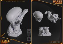 Load image into Gallery viewer, Alien, Xenomorph, Chibi, figurine à peindre, diorama