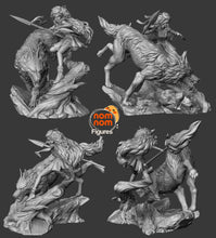 Charger l'image dans la galerie, Princesse Mononoké, ghibli, figurine San, figurine à peindre, loup