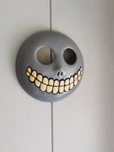 Load image into Gallery viewer, l'étrange noël de monsieur jack, a nightmare before christmas, shock lock barrel mask, jack skellington, masque am stram gram, nightmare before christmas decoration, christmas tree, halloween mask, Daëlys Art