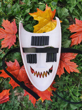 Load image into Gallery viewer, Masque Am Stram Gram, Shock Lock Barrel mask, cosplay jack skellington, nightmare before christmas mask, nightmare before christmas cosplay, l'étrange noël de monsieur Jack, Jack Skellington, Cosplay Halloween, Déguisement halloween, Daëlys Art