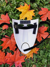 Load image into Gallery viewer, Masque Am Stram Gram, Shock Lock Barrel mask, cosplay jack skellington, nightmare before christmas mask, nightmare before christmas cosplay, l'étrange noël de monsieur Jack, Jack Skellington, Cosplay Halloween, Déguisement halloween, Daëlys Art