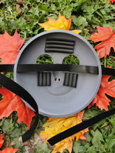 Load image into Gallery viewer, Masque Am Stram Gram, Shock Lock Barrel mask, cosplay jack skellington, nightmare before christmas mask, nightmare before christmas cosplay, l'étrange noël de monsieur Jack, Jack Skellington, Cosplay Halloween, Déguisement halloween, Daëlys Art