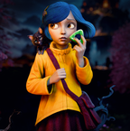 figurine coraline, figurine spooky, film d'animation, figurine a peindre