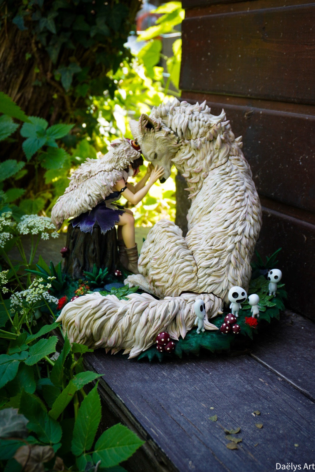 figurine Ghibli, figurine Princesse Mononoké, figurine San et Moro, figurine a peindre