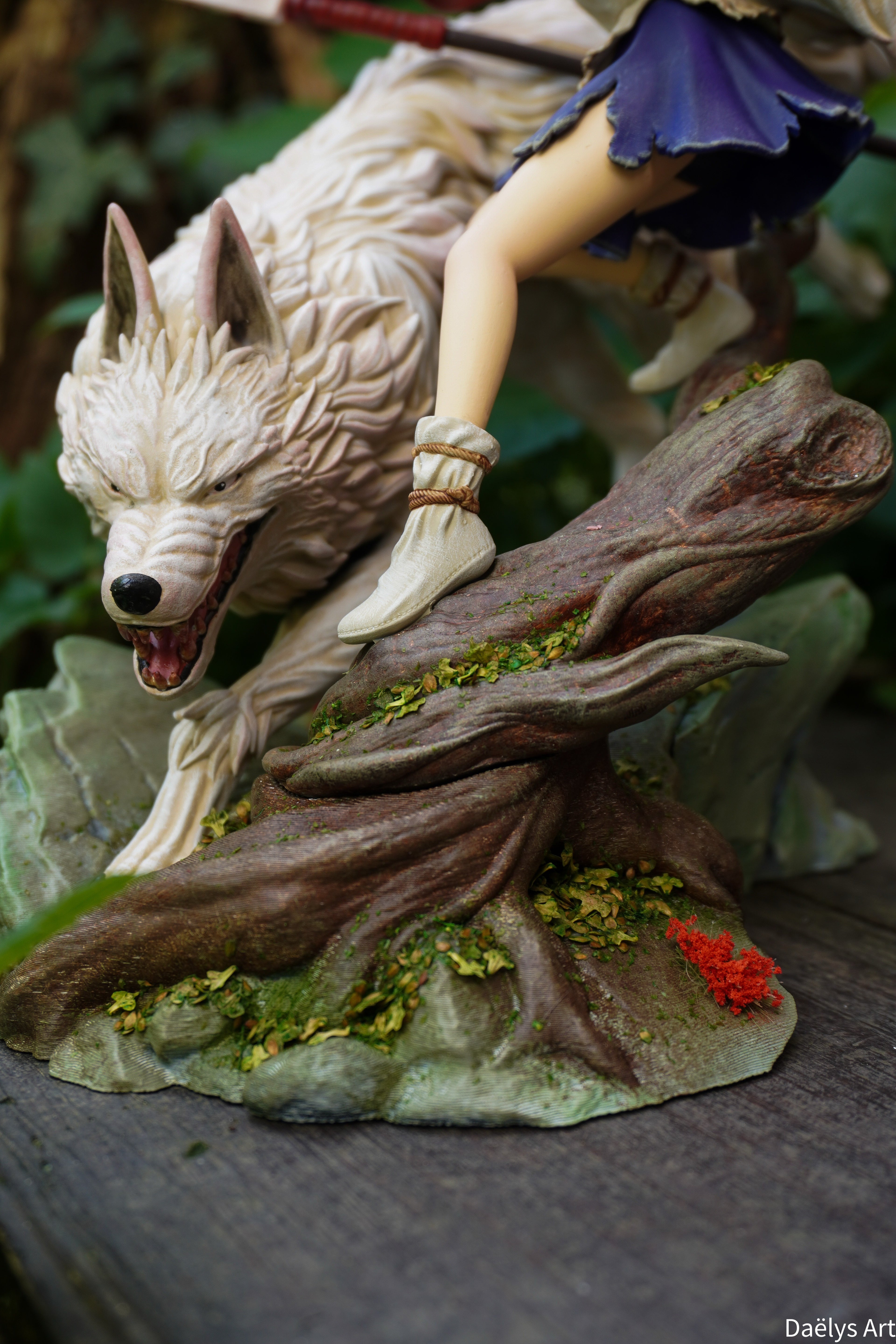 Princesse Mononoké, ghibli, figurine San, figurine à peindre, loup