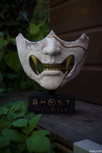 Load image into Gallery viewer, masque ghost of Yoteï, masque Atsu ghost of yotei, ghost of tsushima, masque mempo

