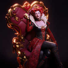 Load image into Gallery viewer, figurine a peindre, figurine reine rouge, figurine alice au pays des merveilles
