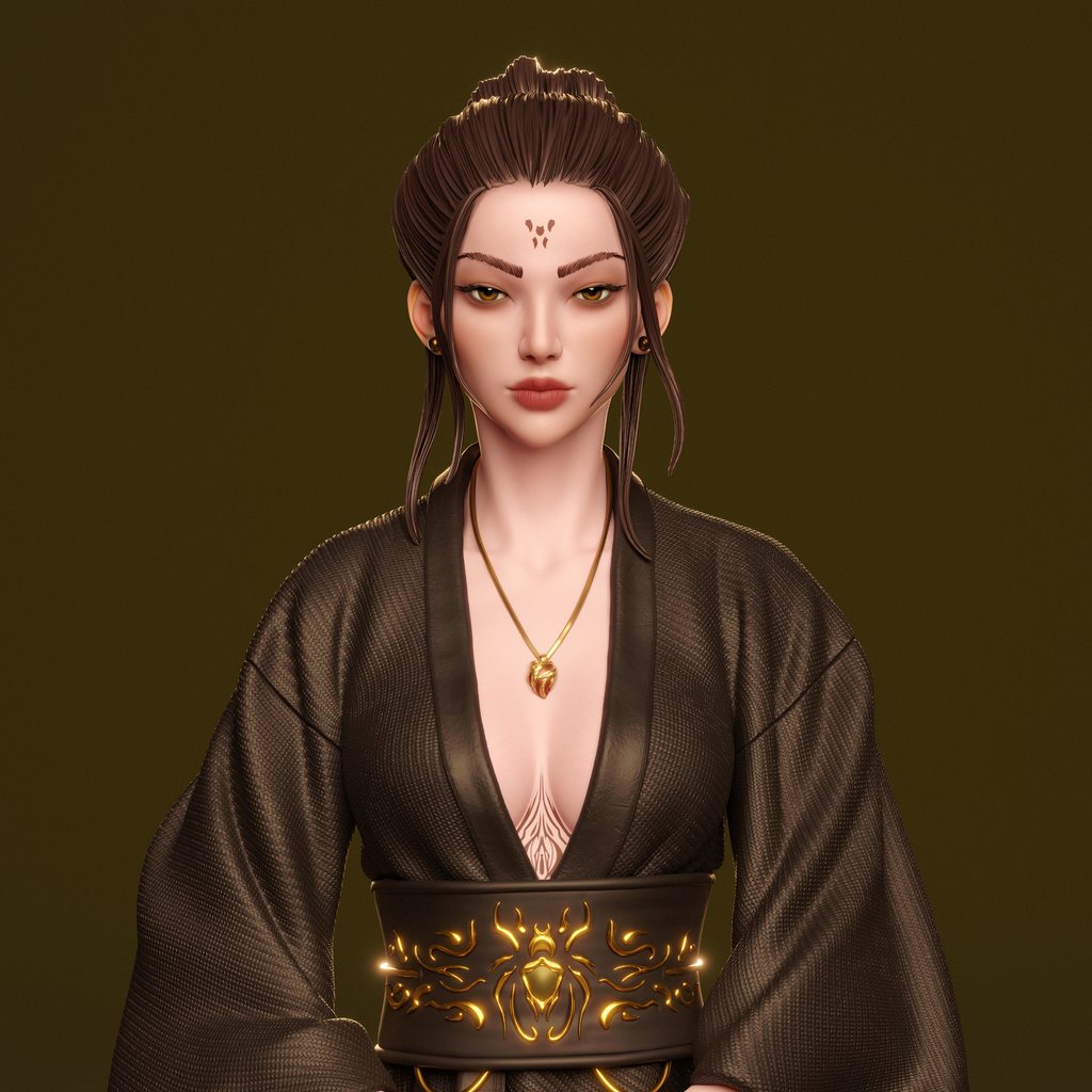 figurine a peindre, figurine spider queen, figurine geisha