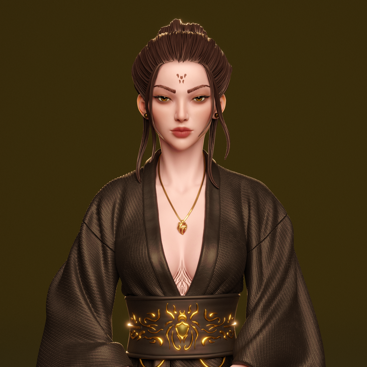 figurine a peindre, figurine spider queen, figurine geisha