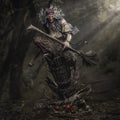 figurine a peindre, figurine baba yaga, sorciere, baba yaga, conte