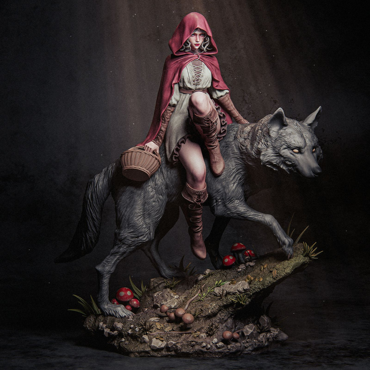 Figurine to paint - Little Red Riding Hood