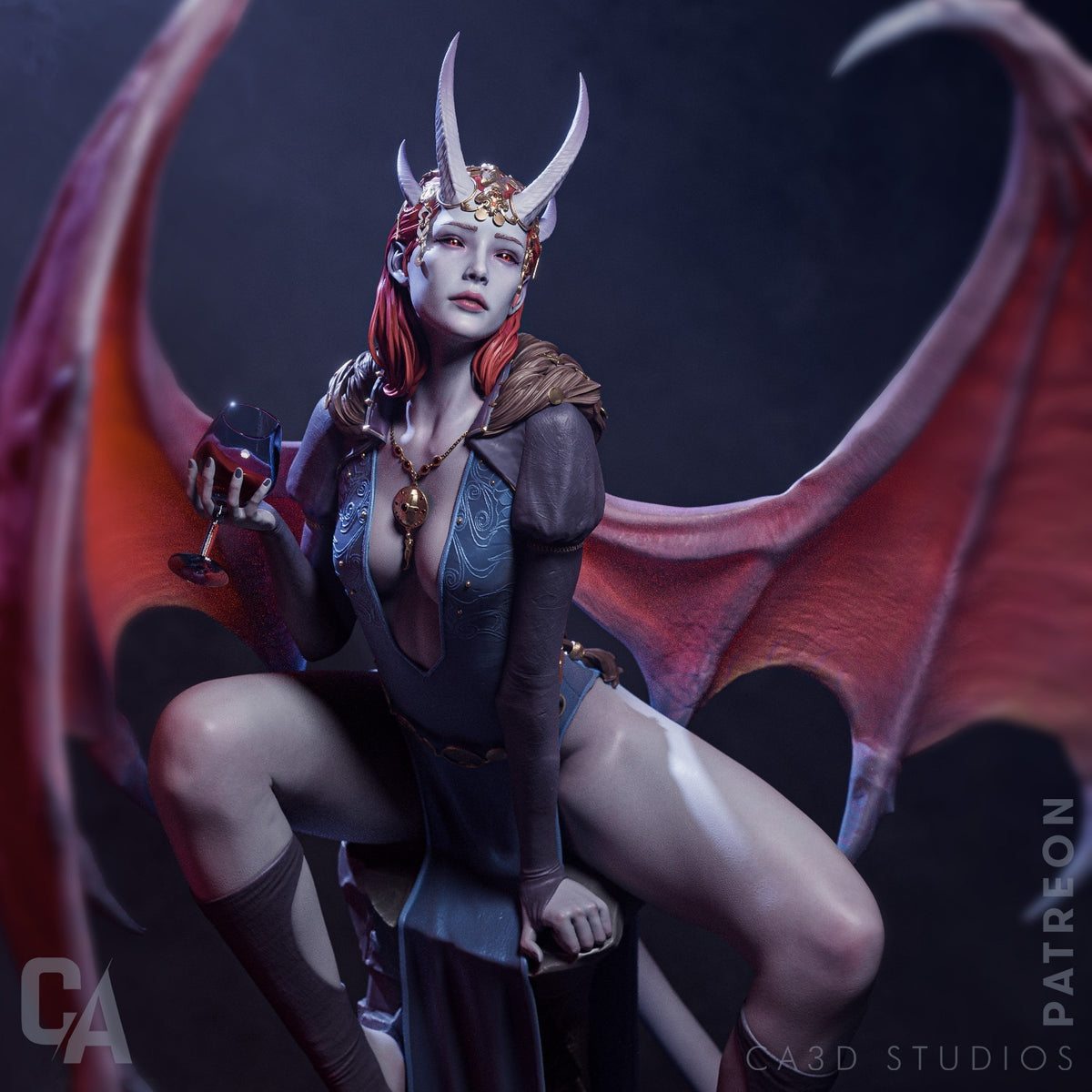 figurine Mizora, figurine baldur's gate, figurine astarion, figurine ombrecoeur