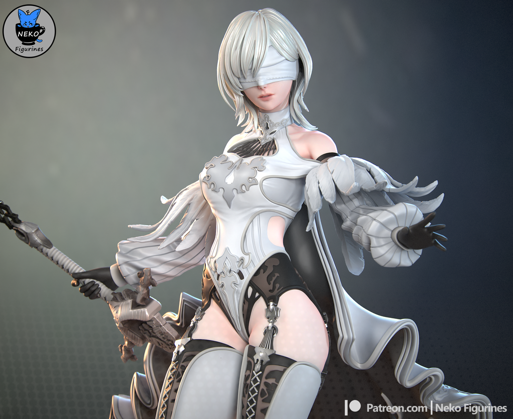 figurine nier, figurne 10h nier, figurine a peindre, 2b, 9s, a2, yorha