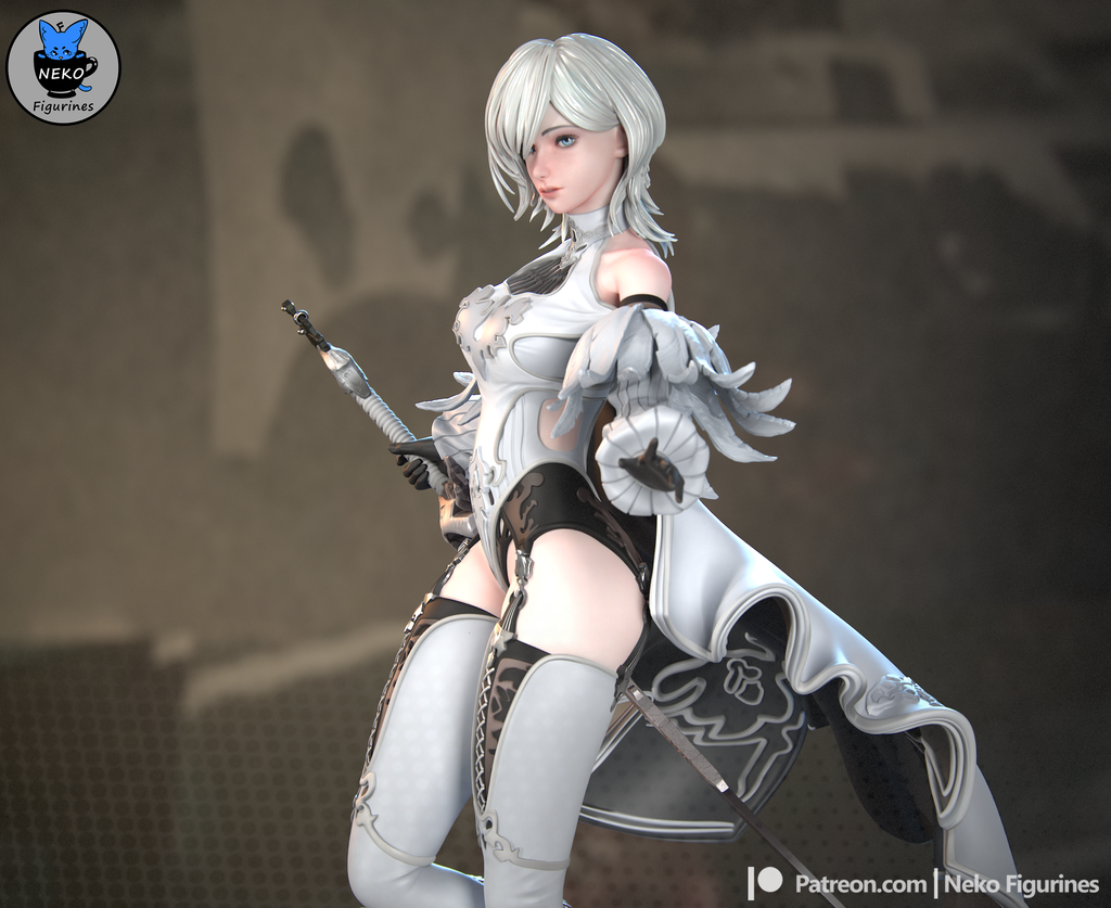 figurine nier, figurne 10h nier, figurine a peindre, 2b, 9s, a2, yorha