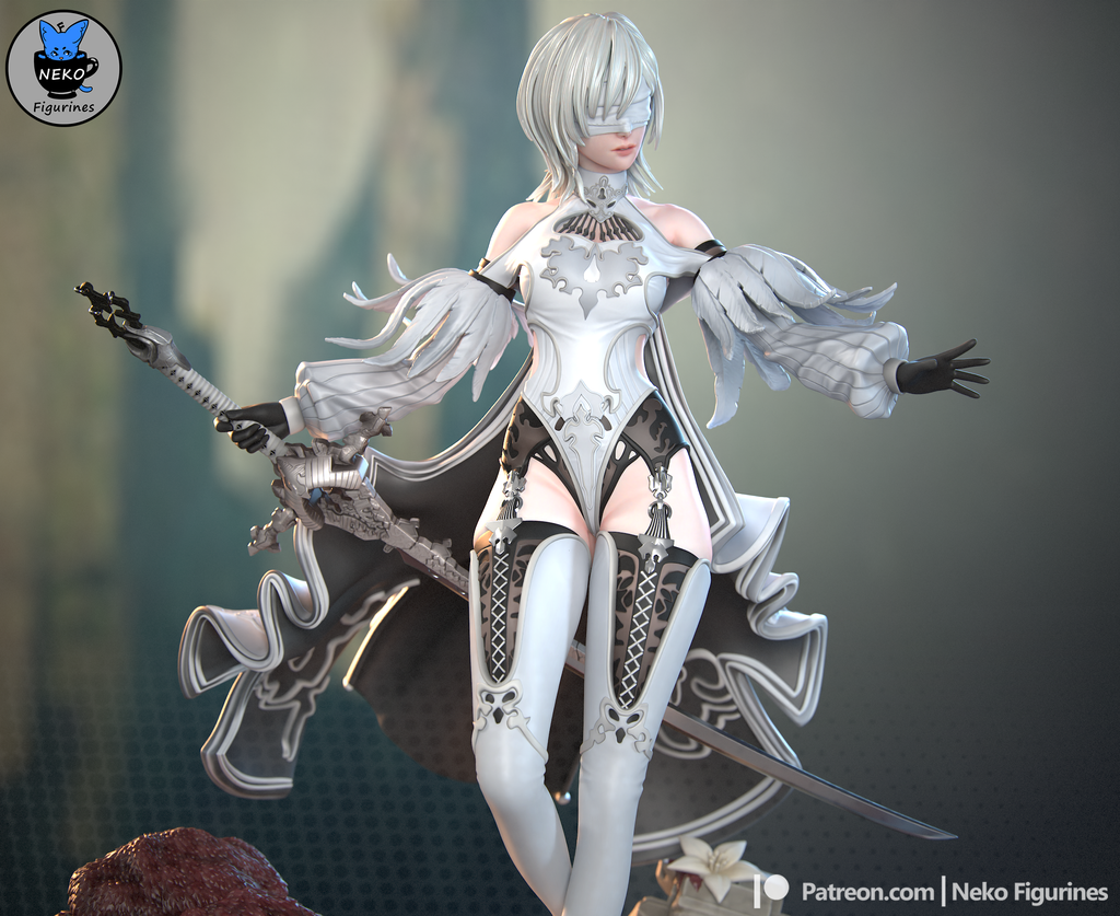 figurine nier, figurne 10h nier, figurine a peindre, 2b, 9s, a2, yorha
