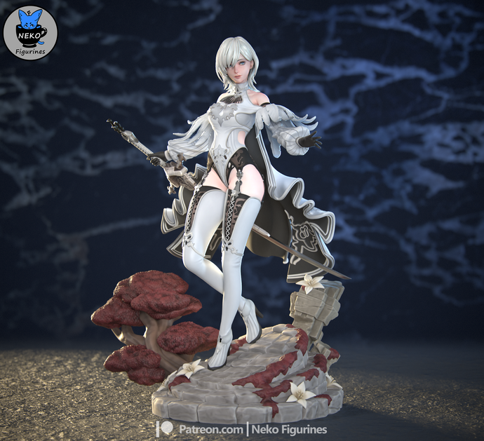 figurine nier, figurne 10h nier, figurine a peindre, 2b, 9s, a2, yorha