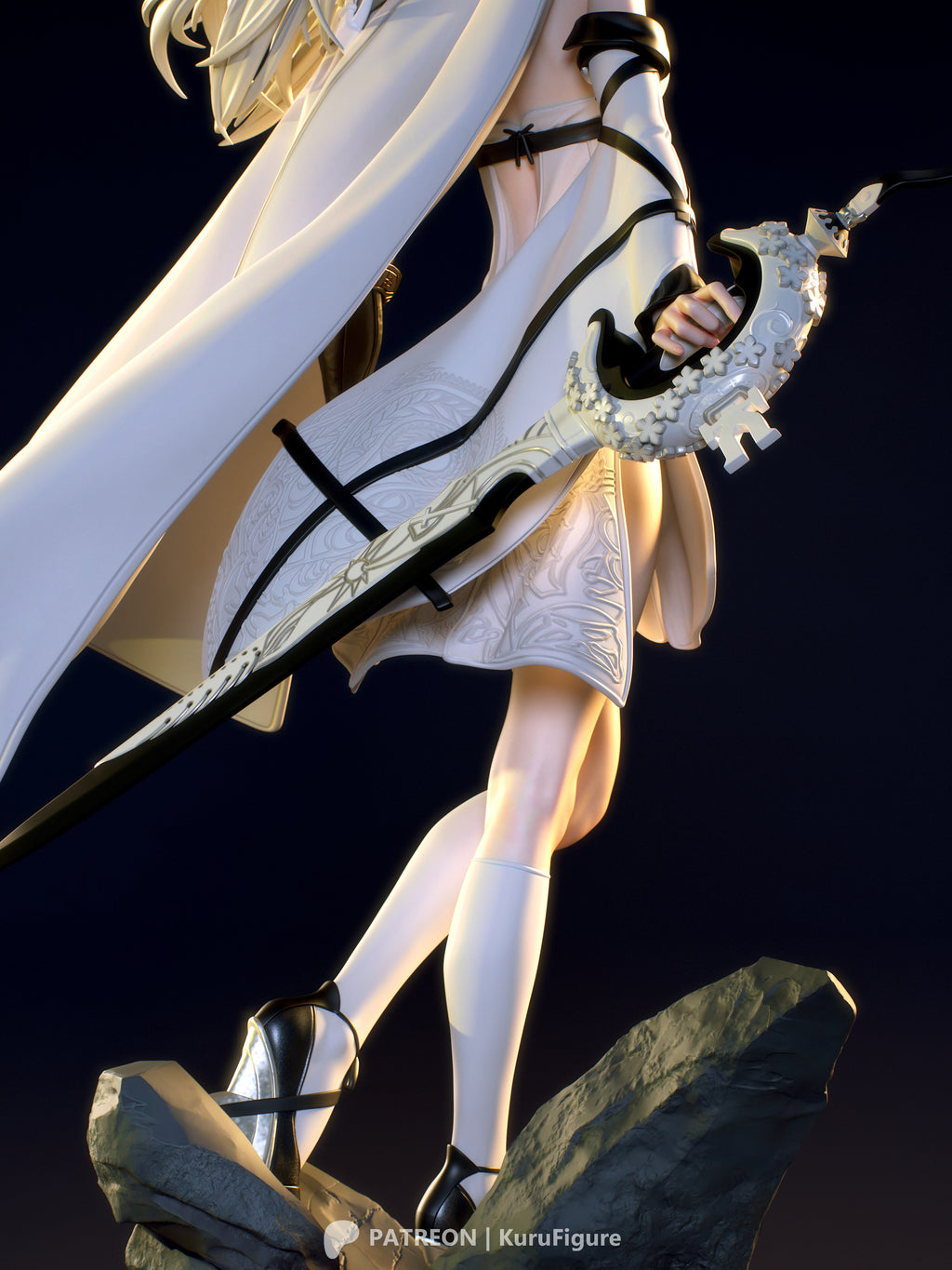 figurine drakengard zero, figurine nier, zero drakengard, figurine a peindre