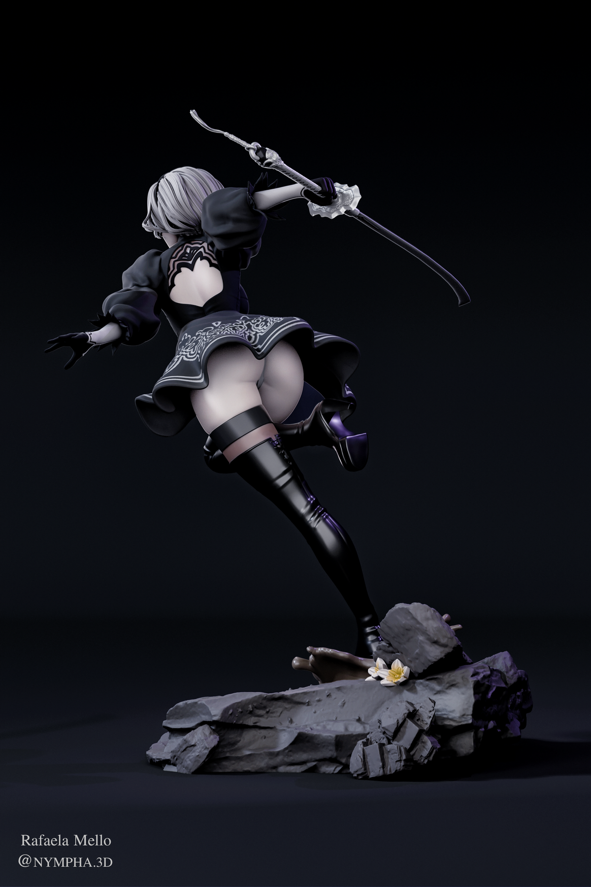 figurine 2b, figurine a peindre, figurine nier, nier automata