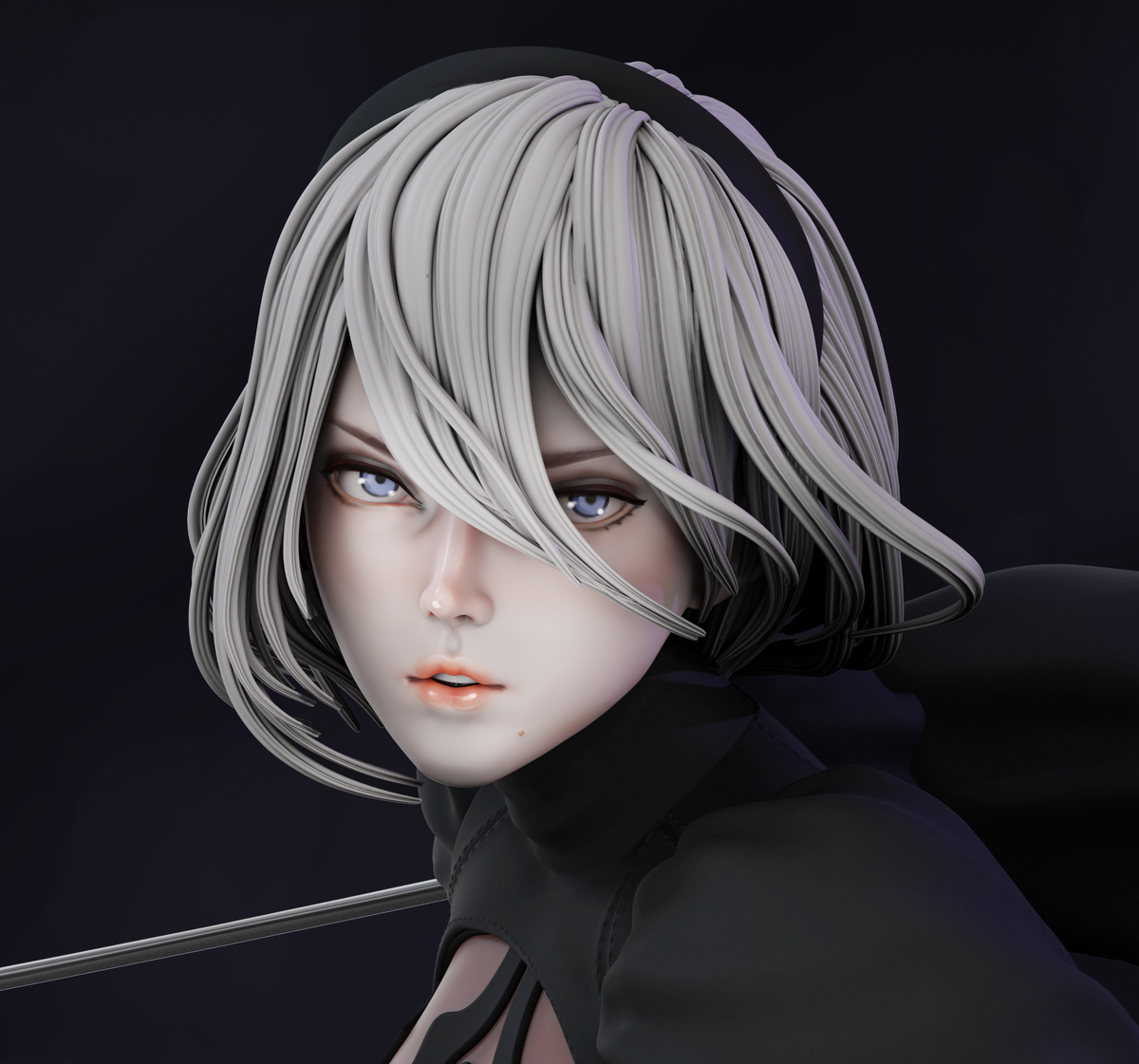 figurine 2b, figurine a peindre, figurine nier, nier automata