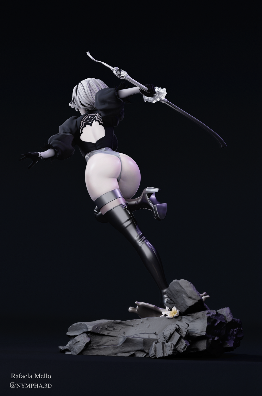 figurine 2b, figurine a peindre, figurine nier, nier automata