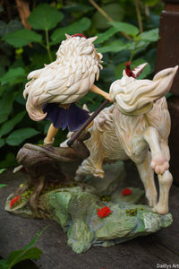Princesse Mononoké, ghibli, figurine San, figurine à peindre, loup