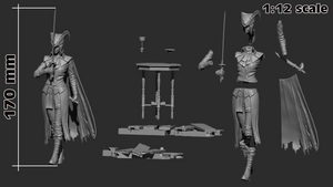 Lady Maria, Bloodborne, figurine Lady Maria, figurine Bloodborne, Yharnam, Dark Souls, Elden Ring