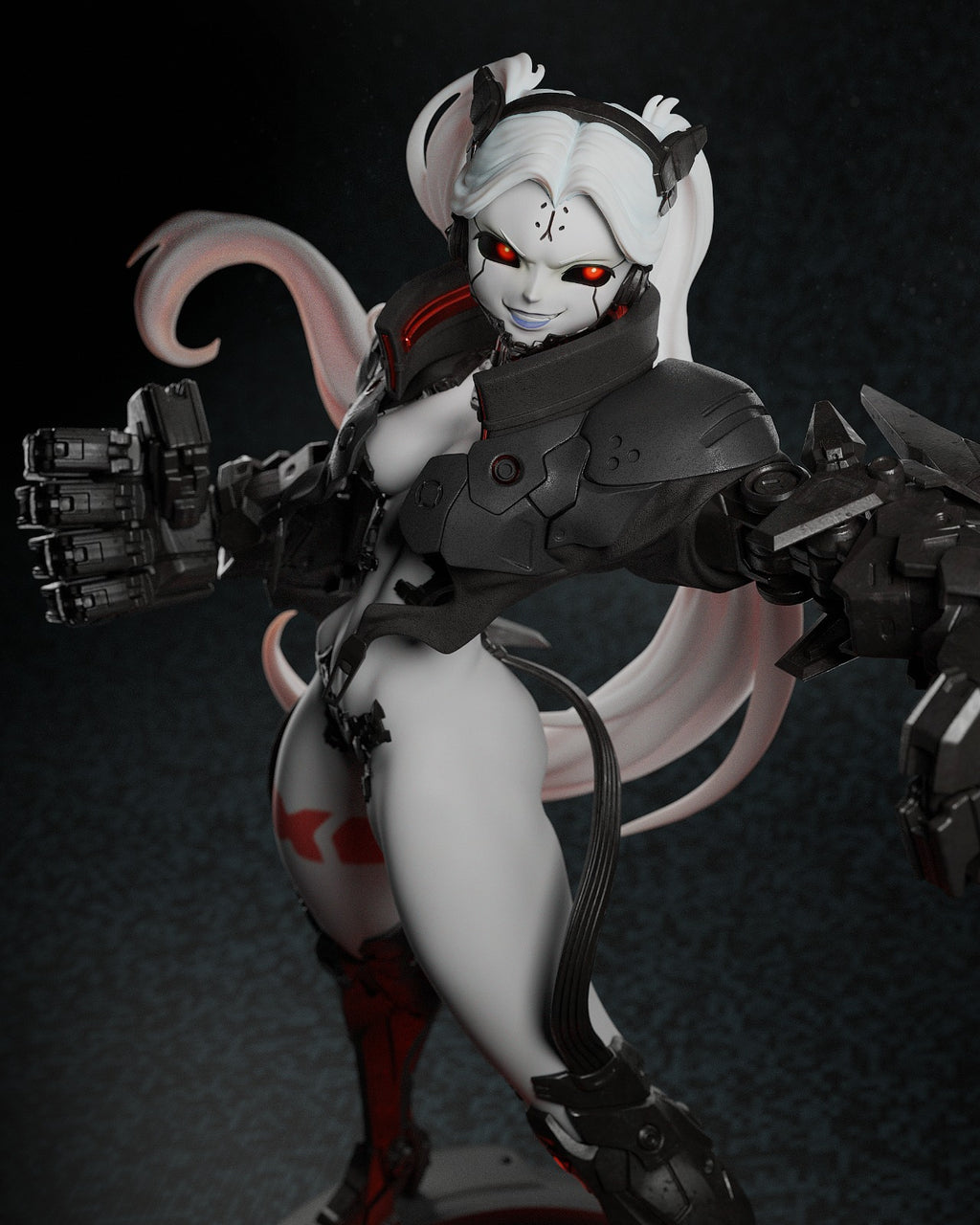 Figurine Adam Smasher, figurine Rebecca cyberpunk, figurine Cyberpunk
