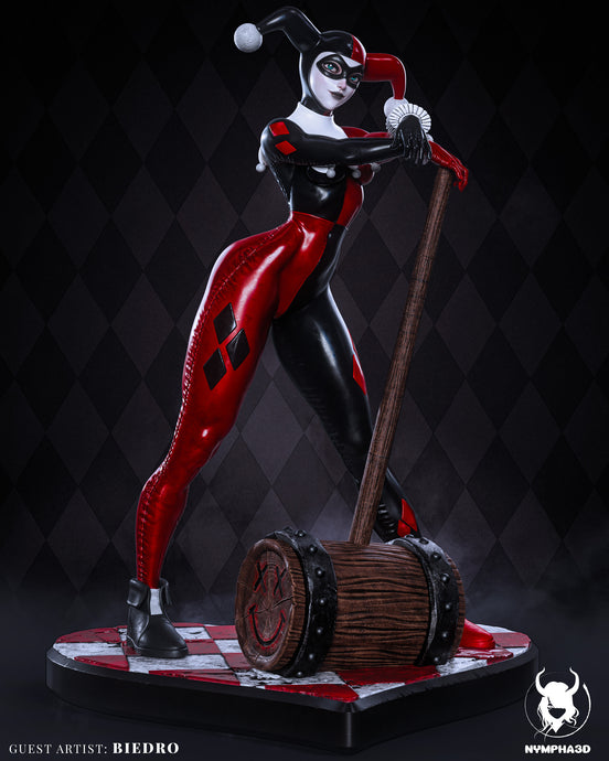 figurine harley quinn, figurine a peindre, dc comics, joker