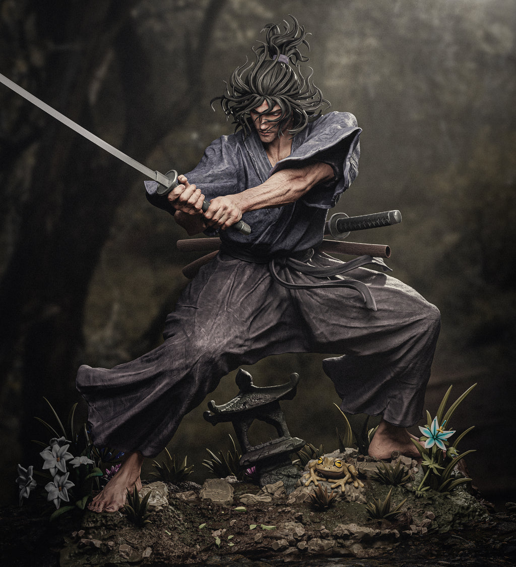 figurine Vagabond, figurine a peindre, Musashi Miyamoto, samouraï