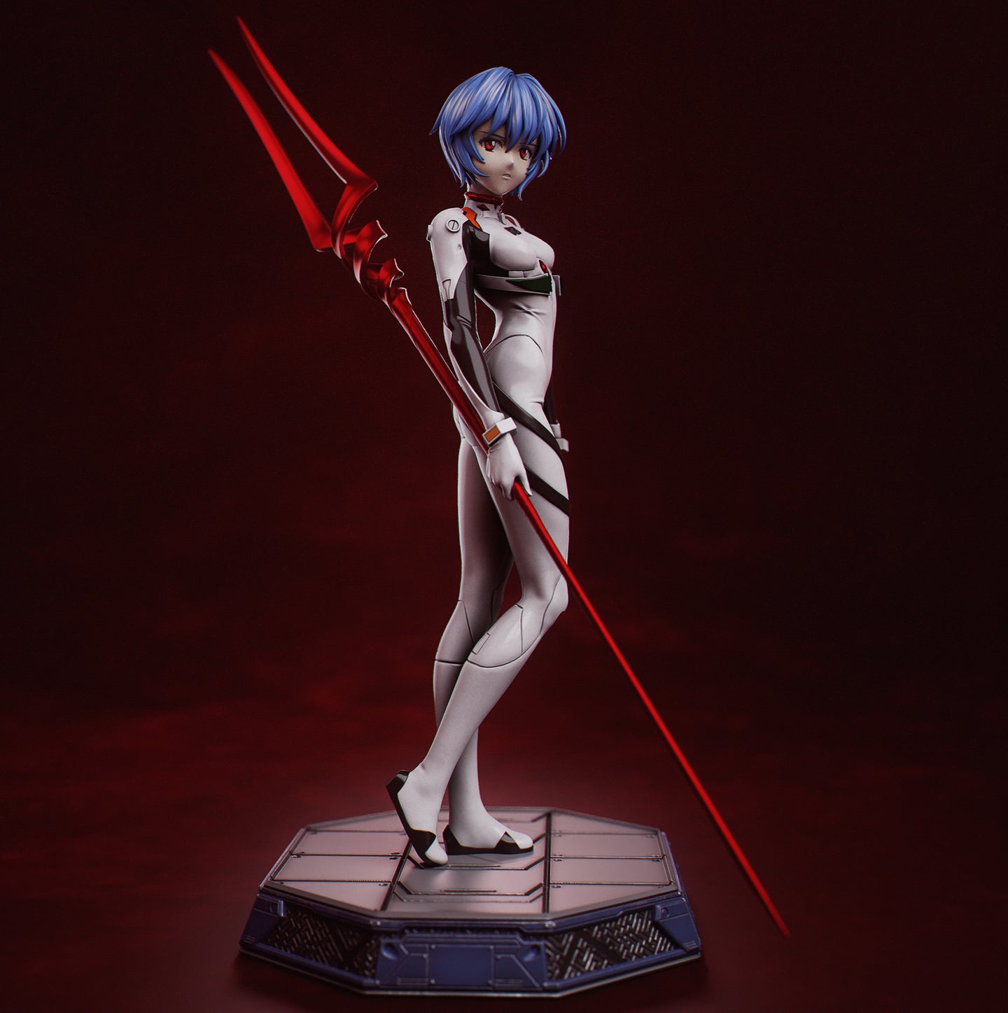figurine rei ayanami, figurine a peindre, figurine evangelion