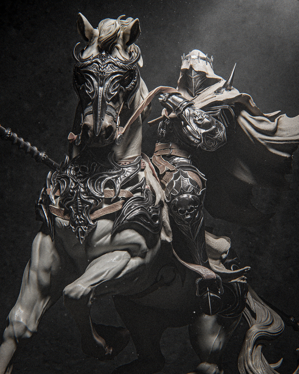 figurine dark fantasy chevalier, figurine a peindre, dark souls