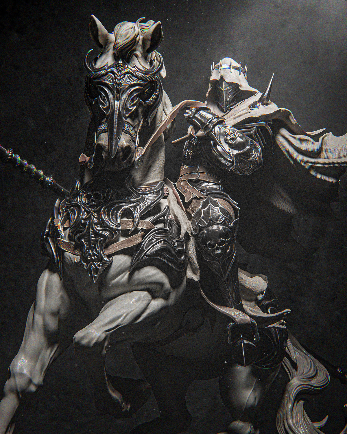 figurine dark fantasy chevalier, figurine a peindre, dark souls