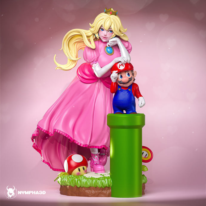 figurine peach, figurine princesse peach, figurine a peindre, mario