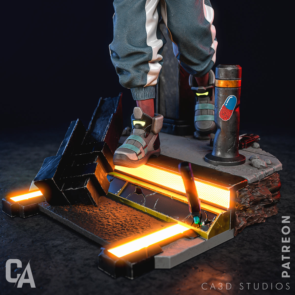 figurine david cyberpunk, david martinez, cyberpunk 2077