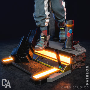 figurine david cyberpunk, david martinez, cyberpunk 2077