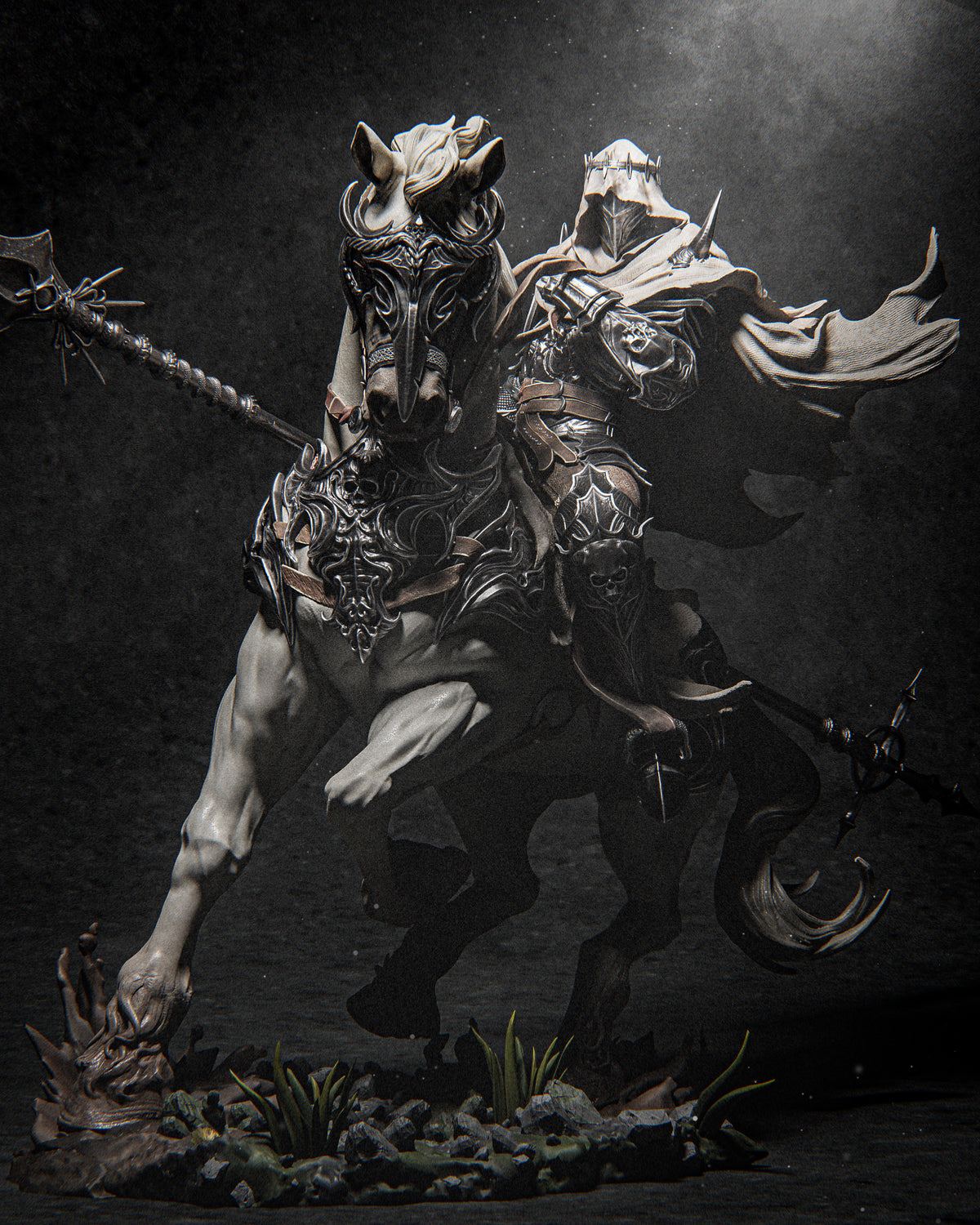 figurine dark fantasy chevalier, figurine a peindre, dark souls