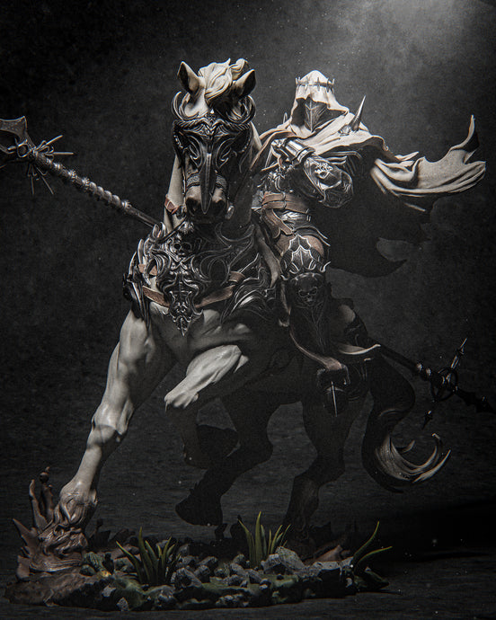 figurine dark fantasy chevalier, figurine a peindre, dark souls